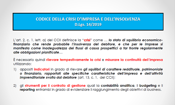 Anteprima slides crisi d'impresa